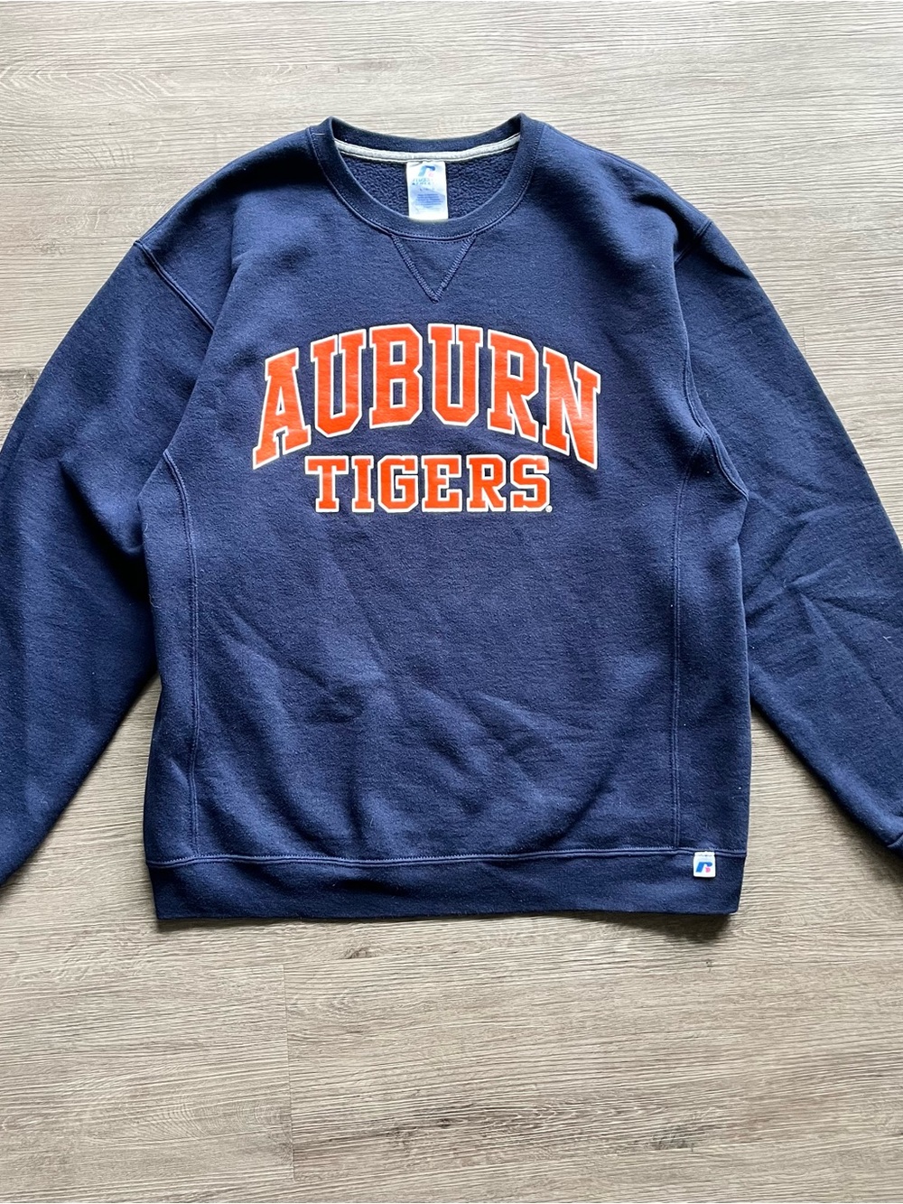 Vintage Y2K Russell Athletic Auburn Tigers Sweatshirt Mens L Blue Orange